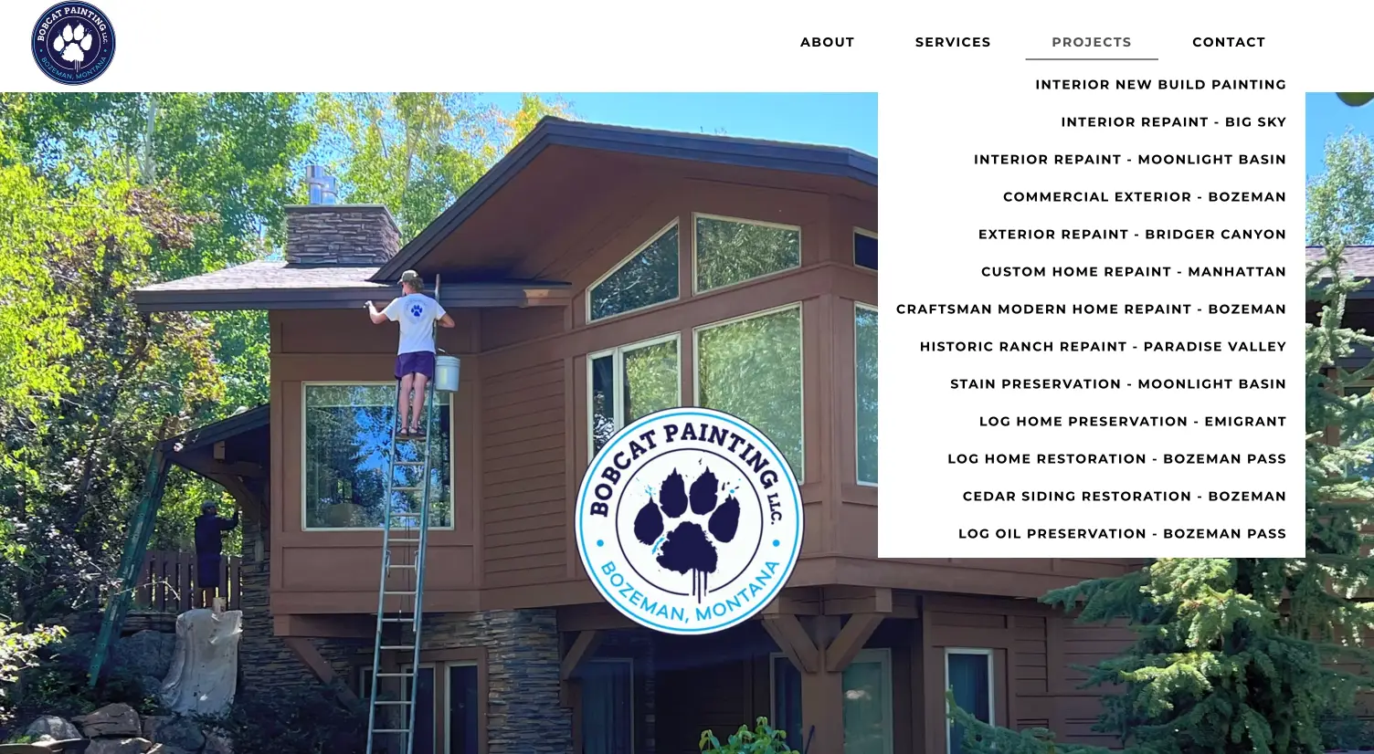 Bobcat Painters navigation