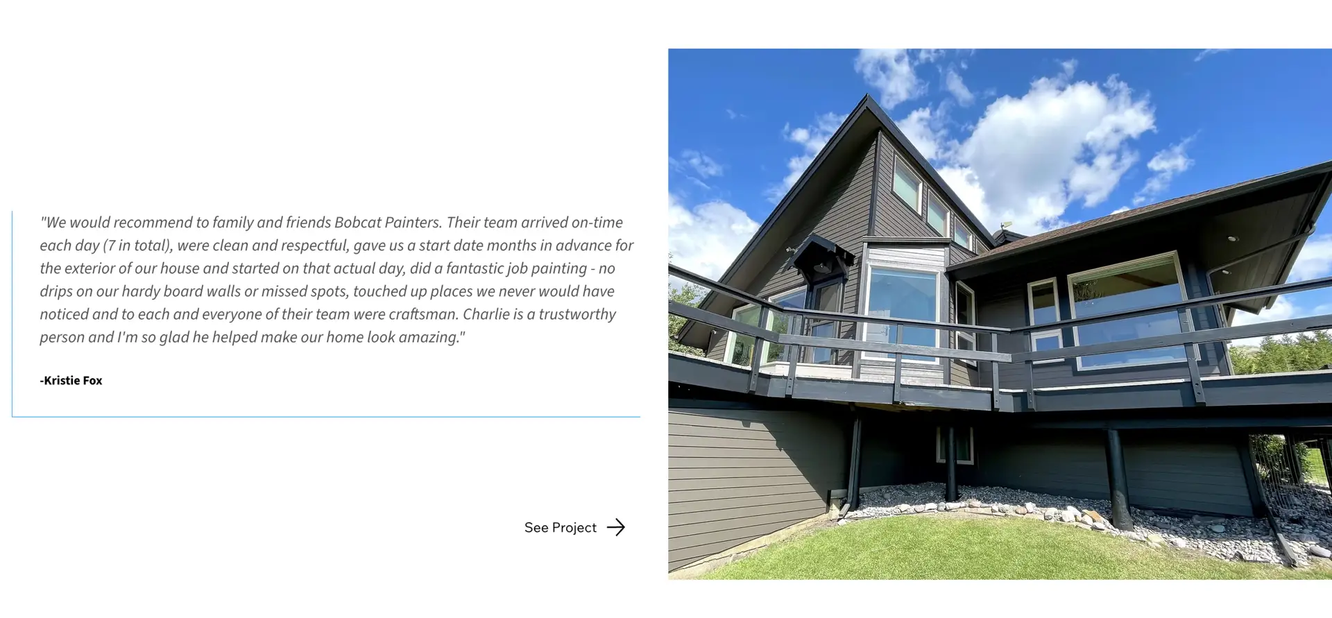 bobcat painters testimonials
